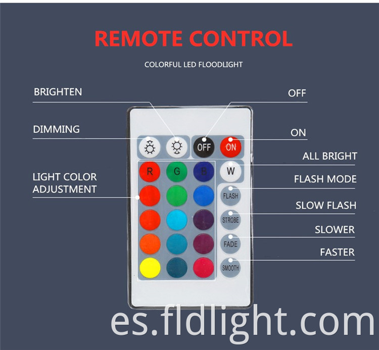 remote control 50w RGB led floodlight